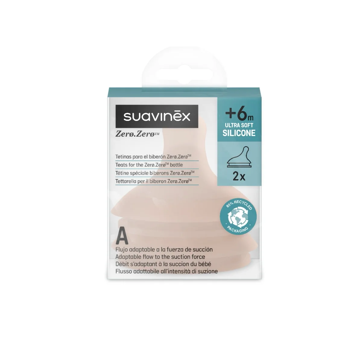Suavinex Zero Zero Savička Medium A 2 ks