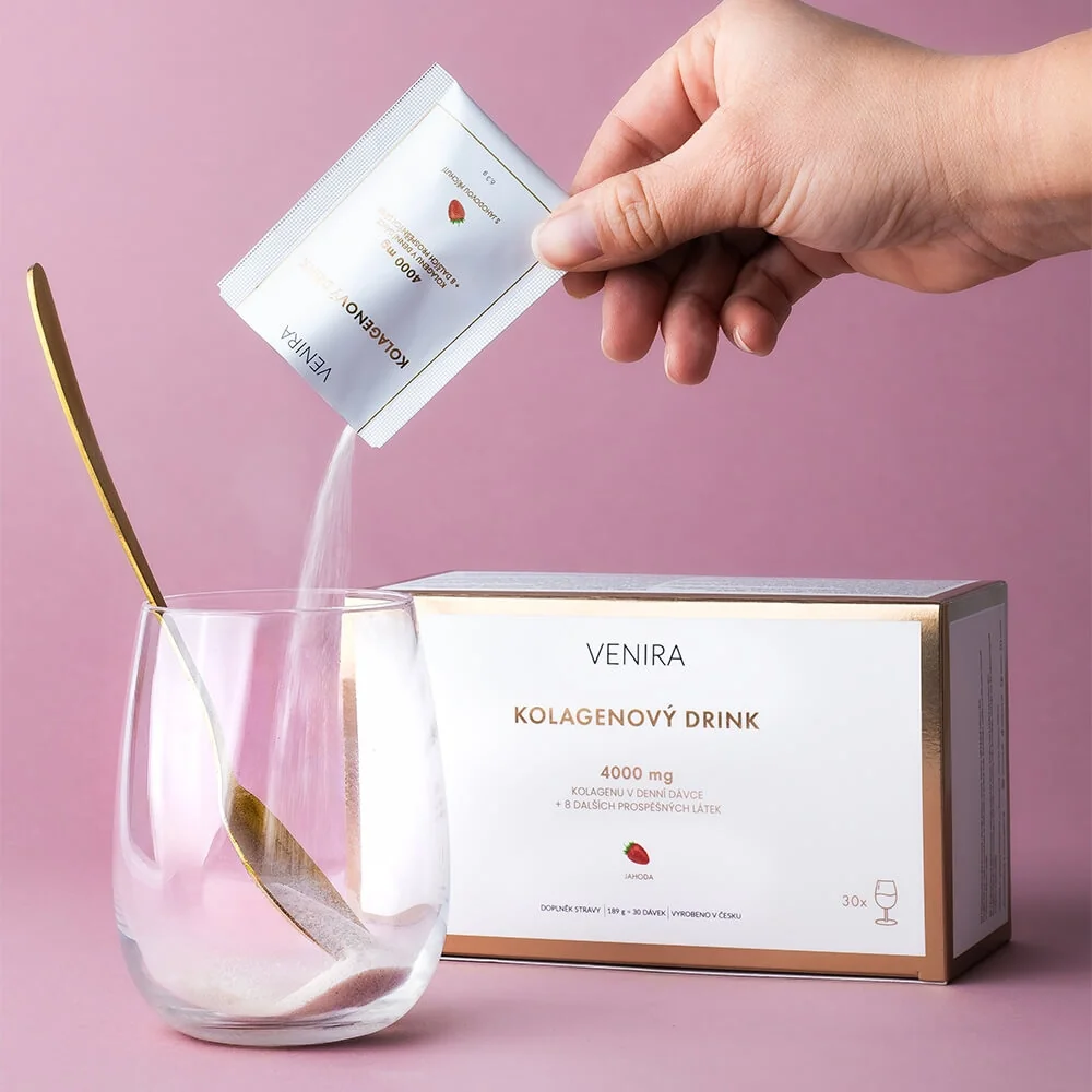 Venira Drink Kolagenový nápoj pro krásné vlasy, nehty a pleť sáčky 30x6,3 g