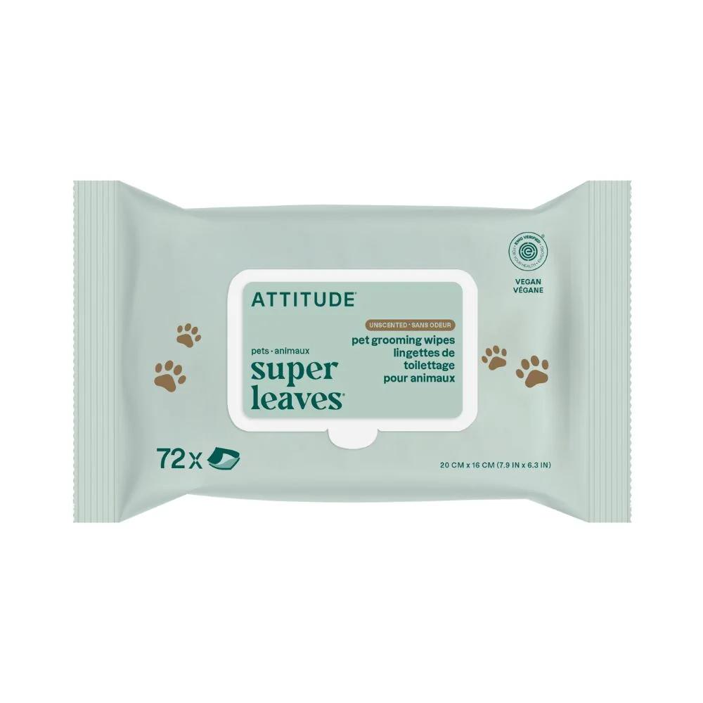 ATTITUDE Super leaves Přírodní vlhčené ubrousky pro zvířecí mazlíčky 72 ks
