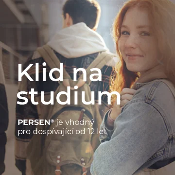 Klid na studium. Persen je vhodný pro dospívající od 12 let. Klid na studium. Persen je vhodný pro dospívající od 12 let.