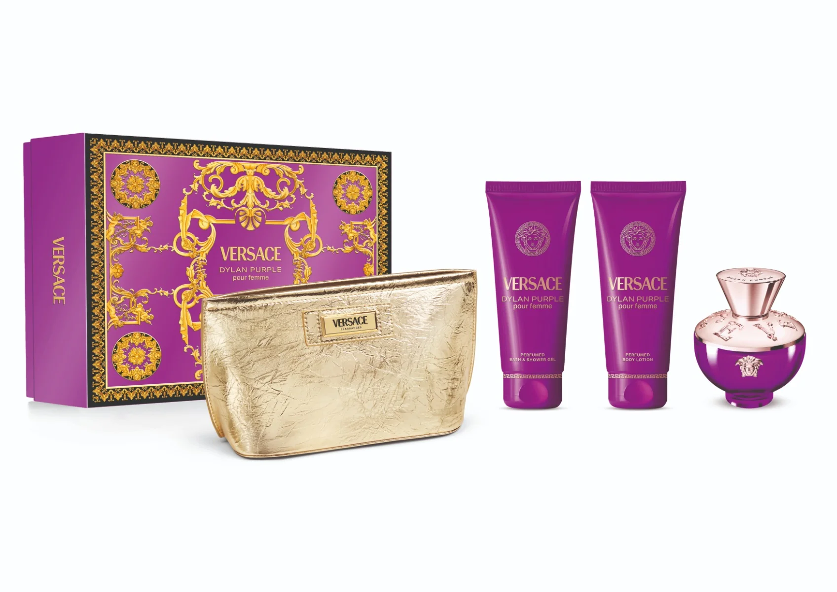 Versace Dylan Purple dárkový set pro ženy 4 ks