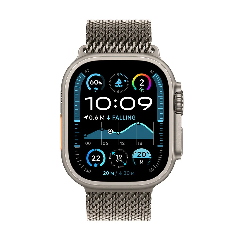 Apple Watch Ultra 2 49mm Natur Titan, Nat.Ti.Mil,S chytré hodinky