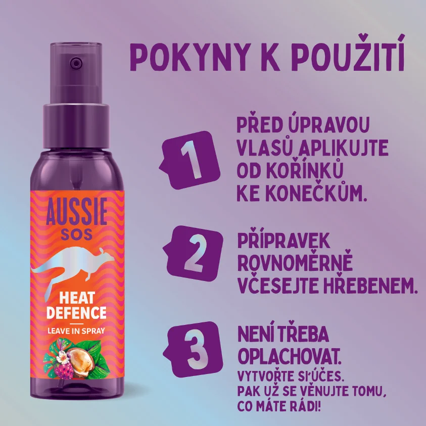 Aussie SOS Heat Defence bezoplachový sprej 100 ml