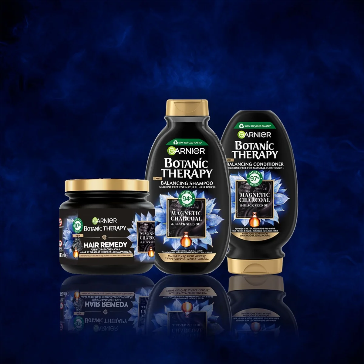 Garnier Botanic Therapy Hair Remedy Magnetic Charcoal hydratační vlasová maska 340 ml