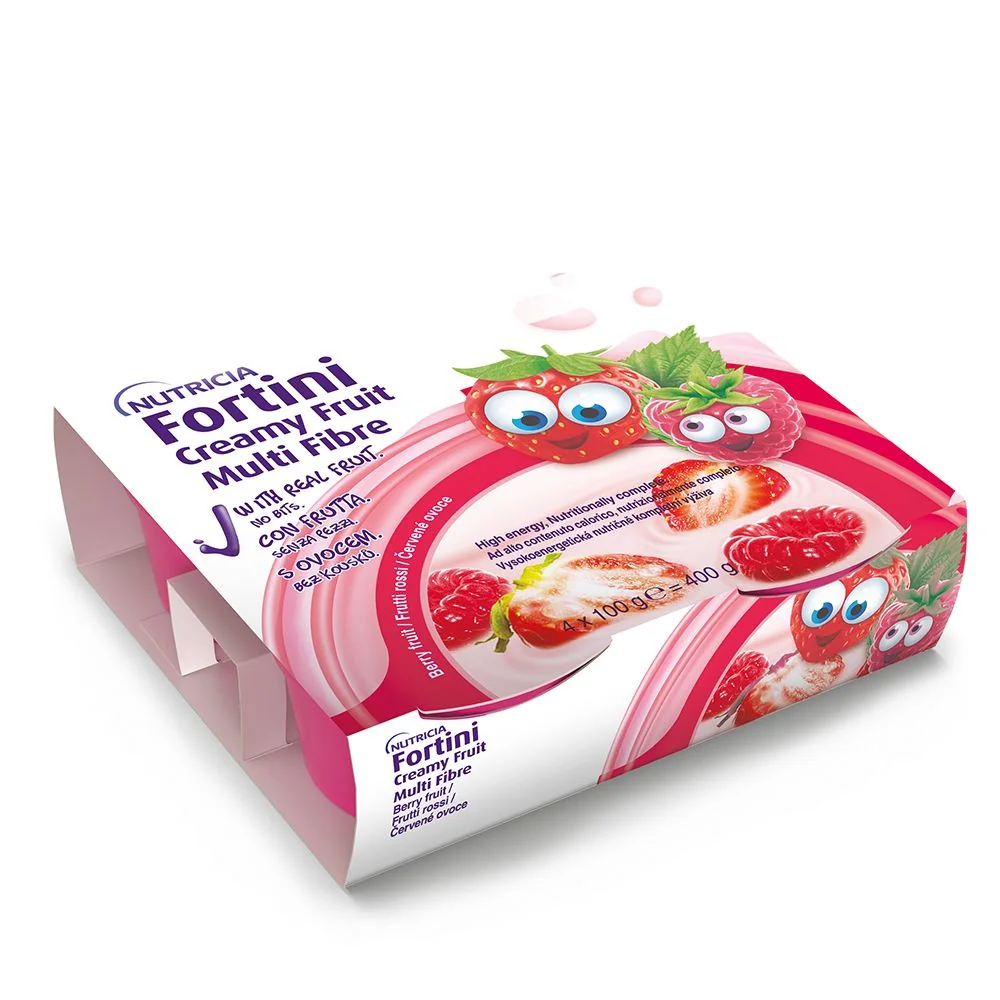 Fortini Creamy Fruit Multi Fibre červené ovoce 4x100 g