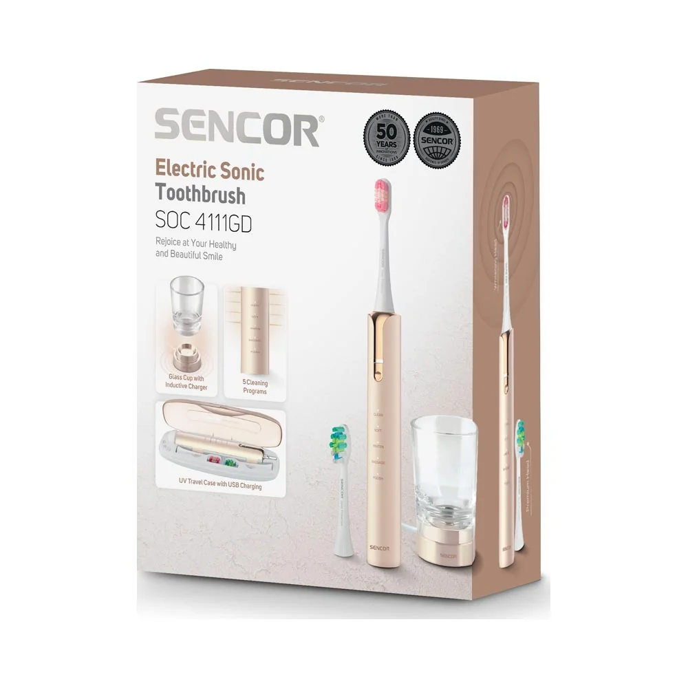 SENCOR SOC 4111GD sonický zubní kartáček