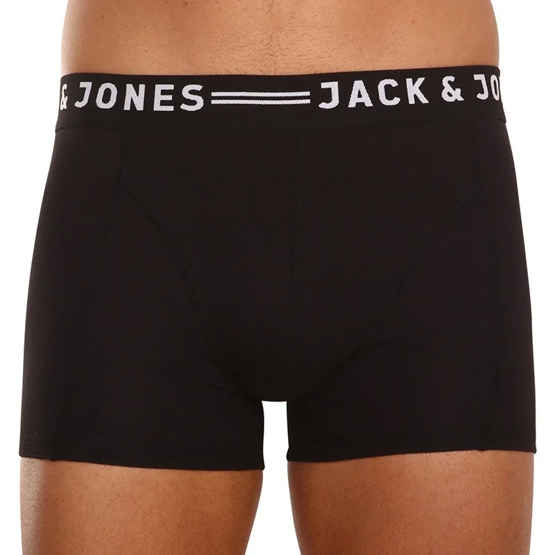 Jack and Jones 3PACK pánské boxerky černé (12081832 - black/black) XXL