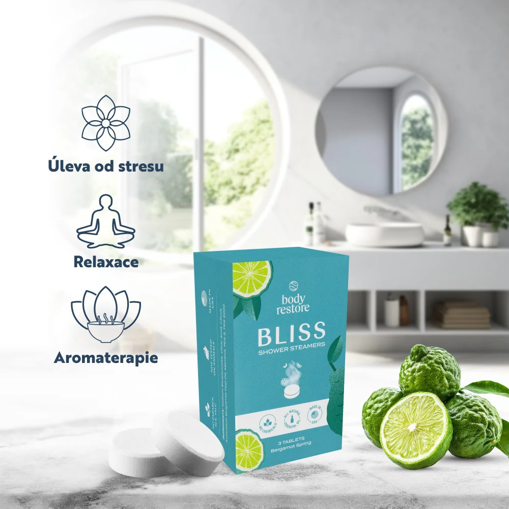 Body Restore Aromatické tablety do sprchy bergamot spring 3 ks