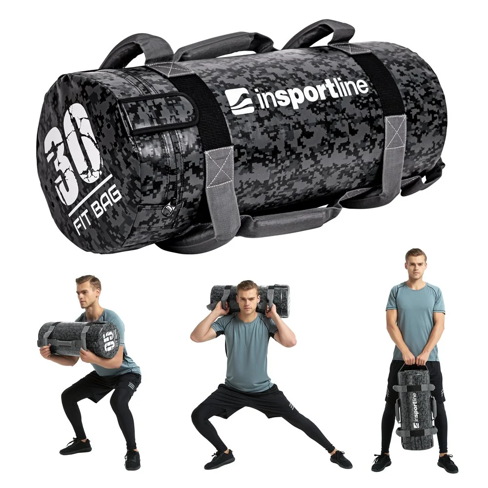 inSPORTline Posilovací vak s úchopy Fitbag Camu 30 kg