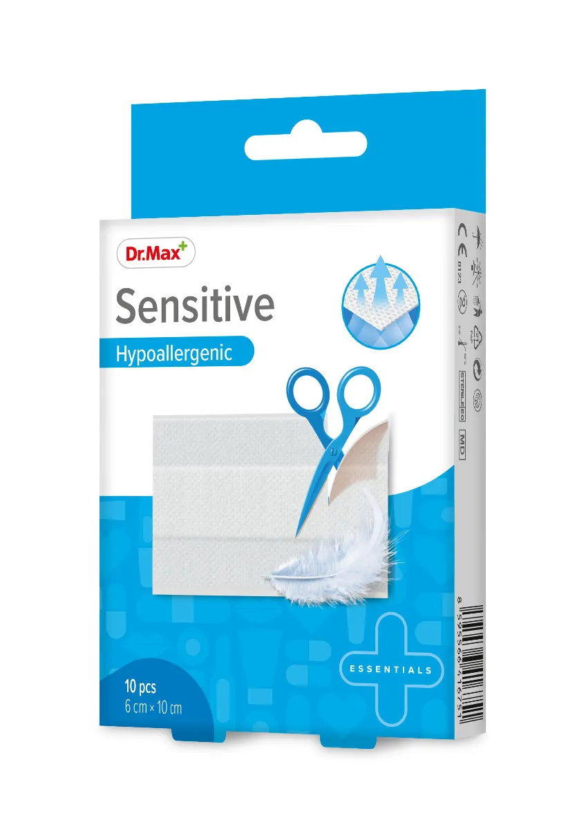 Dr. Max Sensitive Hypoallergenic 6 cm x 10 cm náplast 10 ks