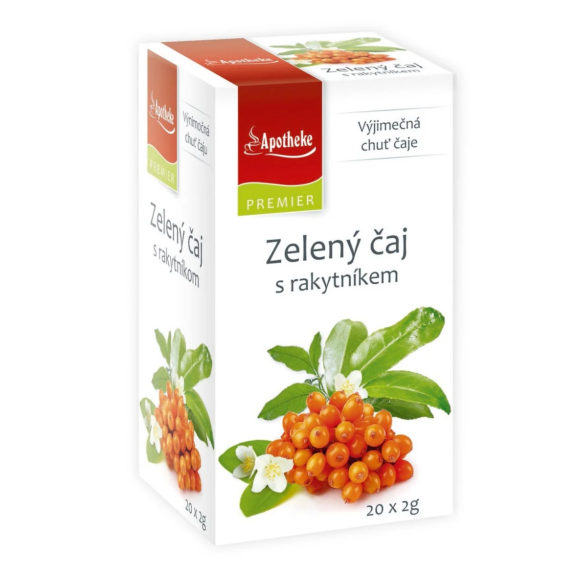 Apotheke Zelený čaj s rakytníkem nálevové sáčky 20x2 g