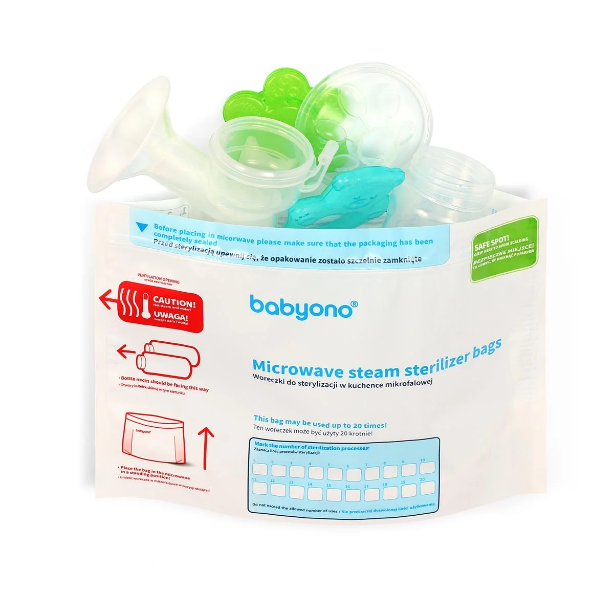Babyono Výhodná sada - 3 x bal. Sáčky do mikrovlnné trouby k sterilizaci