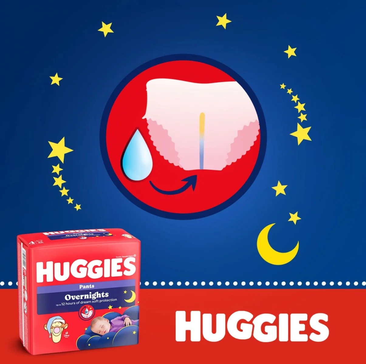 Huggies Overnights Pants 5 12-17 kg dětské pleny 24 ks