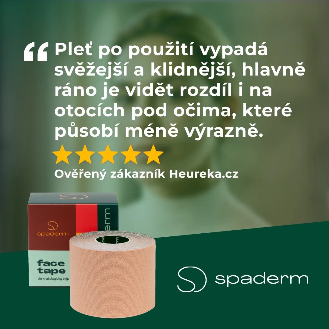 Spaderm Face Tape 5 cm x 5 m tejpovací páska na obličej 1 ks béžová