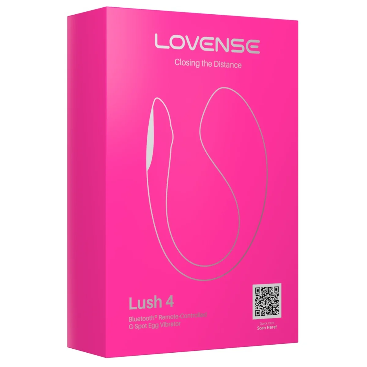 Lovense Lush 4 - Powerful App-controlled Wearable G-spot Egg Vibrator - Pink