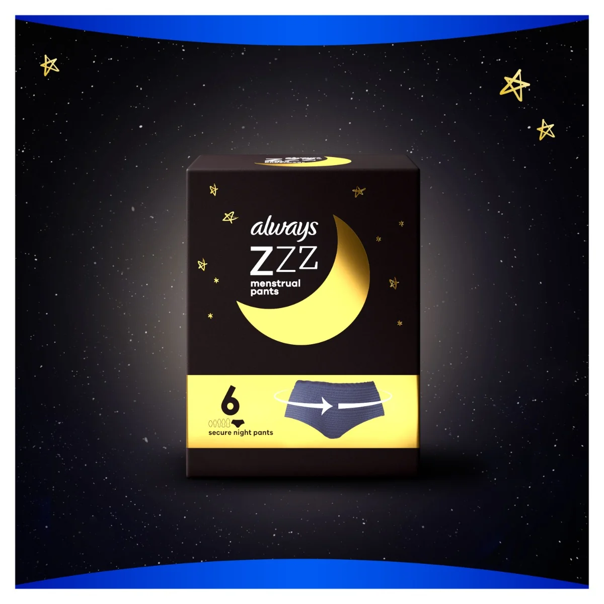 Always Noční jednorázové menstruační kalhotky 3 ks