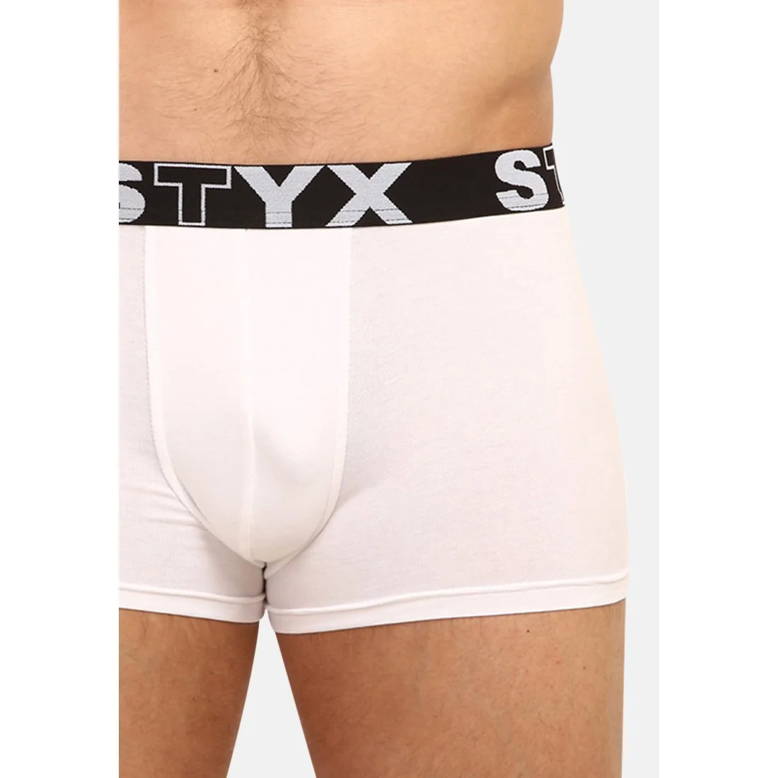 Styx Pánské boxerky sportovní guma bílé (G1061) XL