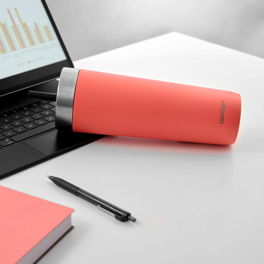 Contigo Láhev na pití Luxe Spillproof Tumb 720 ml korálová