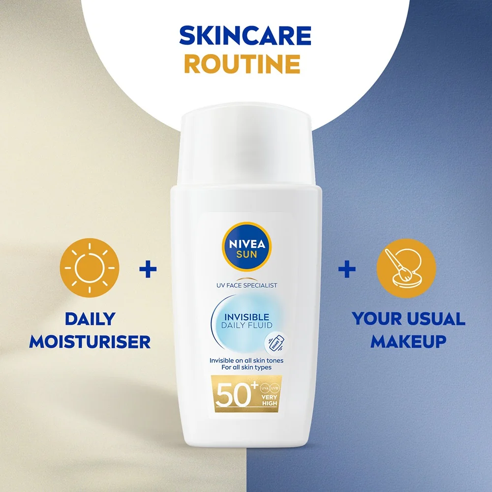 Nivea SUN Invisible Fluid SPF 50+ pleťový krém 40 ml