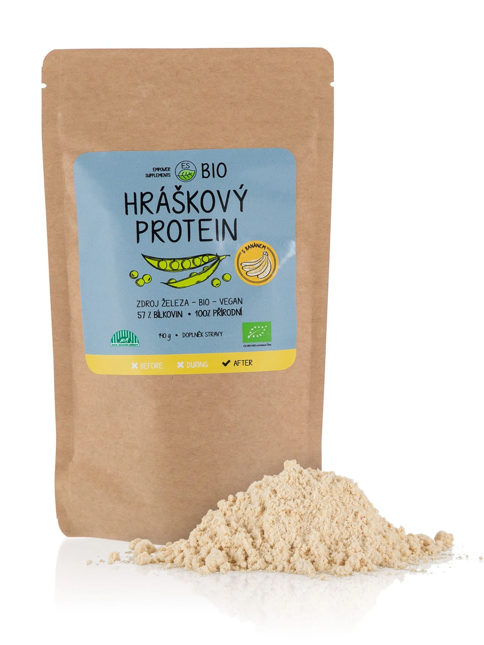 ES BIO Hráškový protein s banánem 140 g
