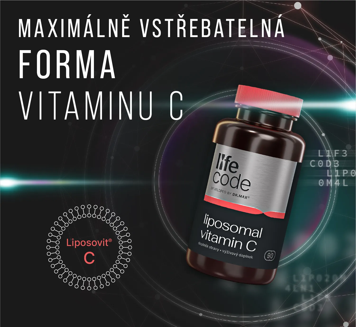 Dr. Max Life Code Liposomal Vitamin C – Maximálně vstřebatelná forma vitaminu C