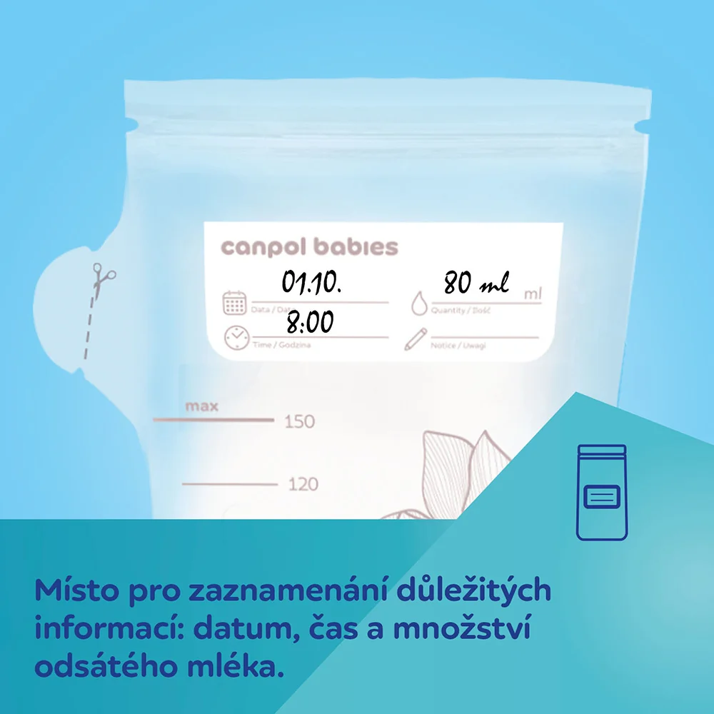 Canpol babies Sterilní sáčky k uchovávání odsátého mléka 20+5 ks