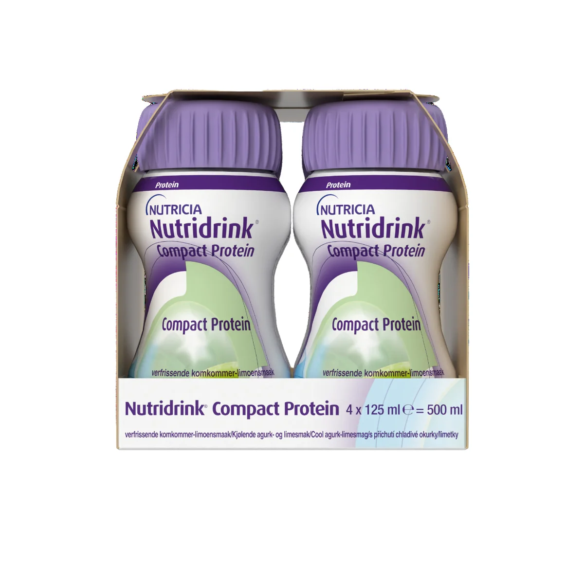 Nutridrink Compact Protein s příchutí chladivé okurky/limetky 4x125 ml