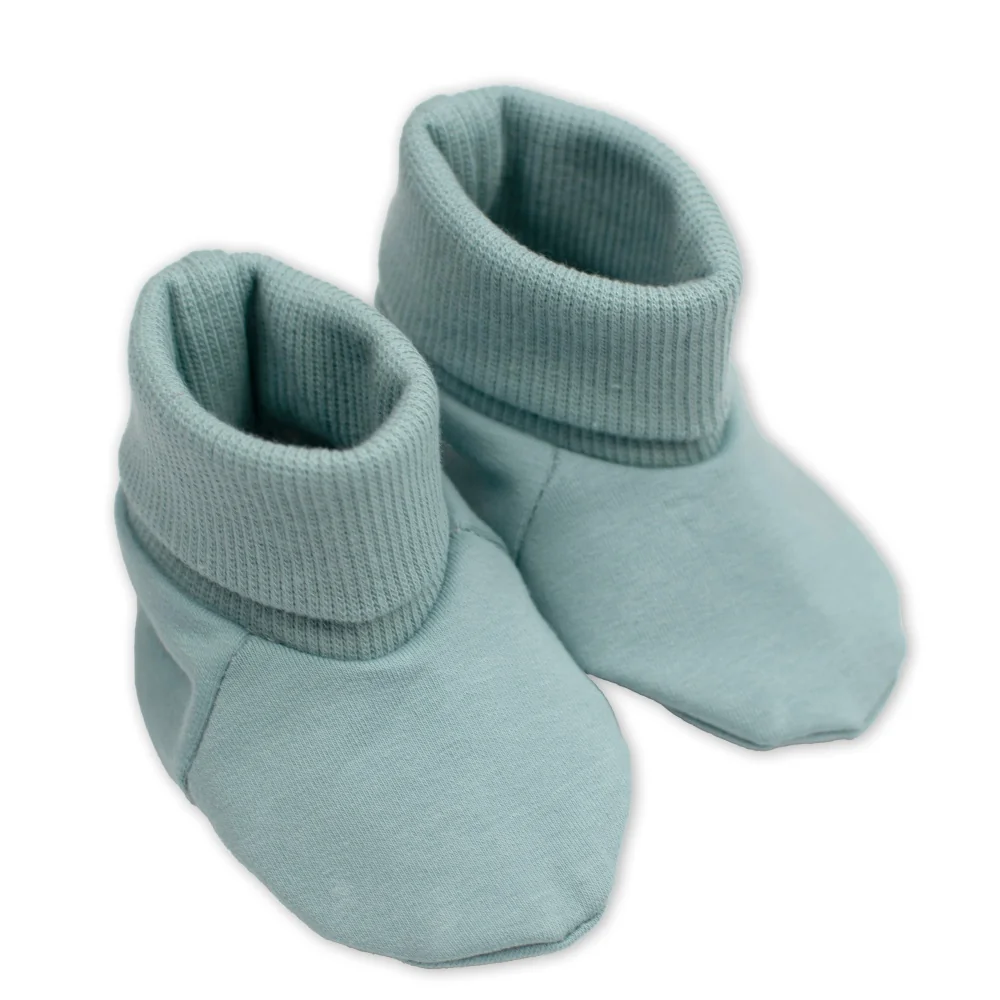 Baby Nellys Rostoucí teplákový overal, čepice, botky, 3D, Nature - ledově mátový, 56/62