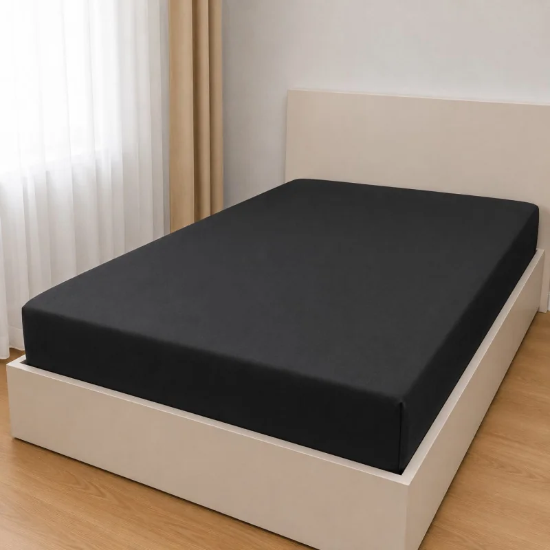 EcoMatrace Jersey prostěradlo Exclusive černé 90x200 cm