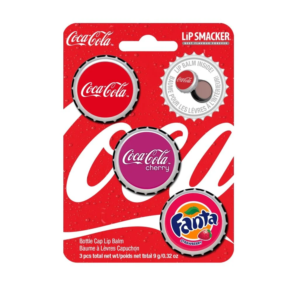 Lip Smacker Cola Bottle Cap balzámy na rty 3x9 g