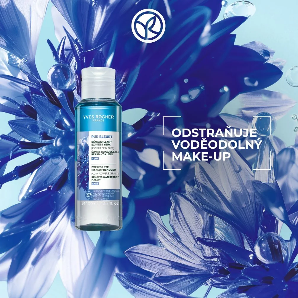 Yves Rocher Pur Bleuet Expresní odličovač na oči s chrpou 100 ml