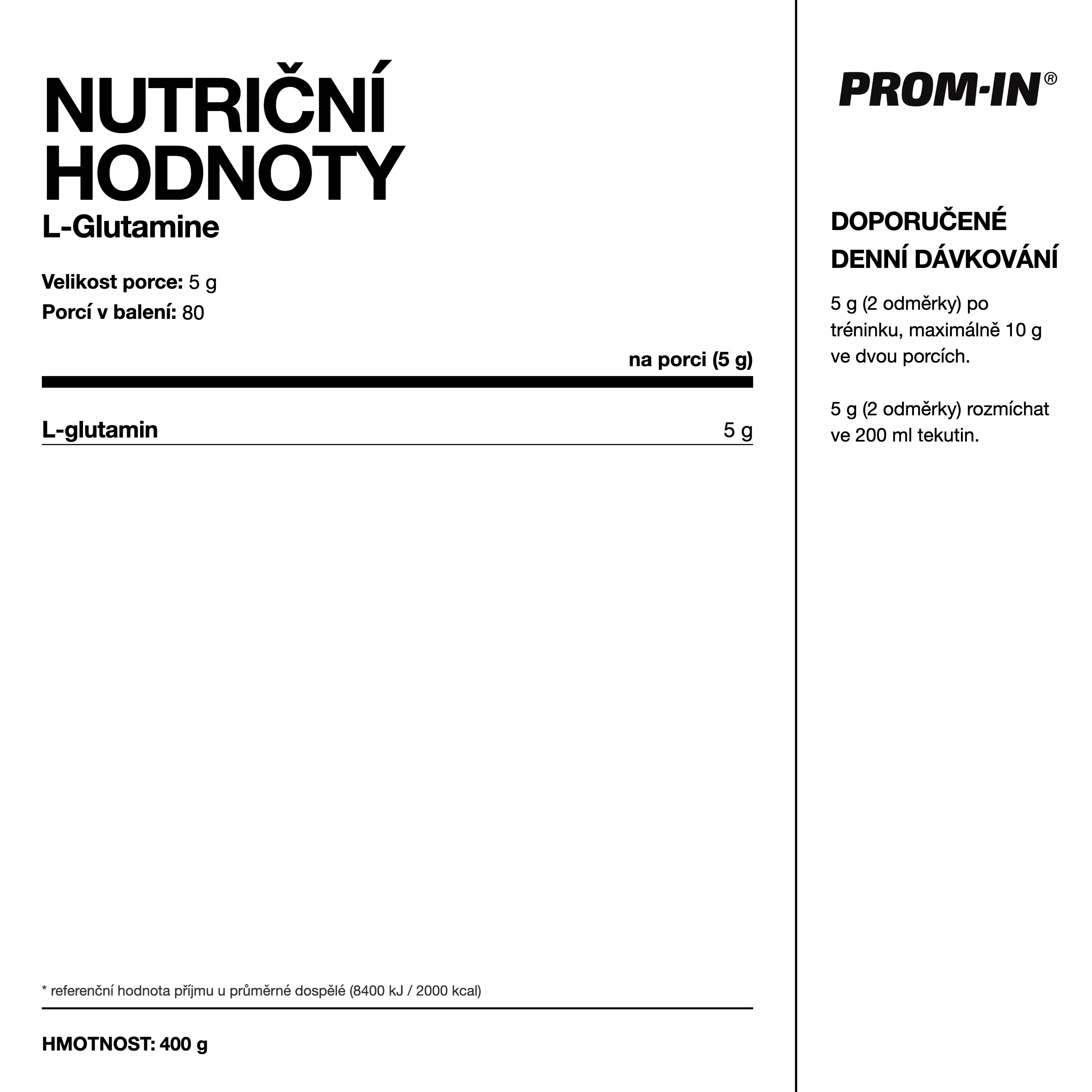 PROM-IN L-Glutamine 400 g