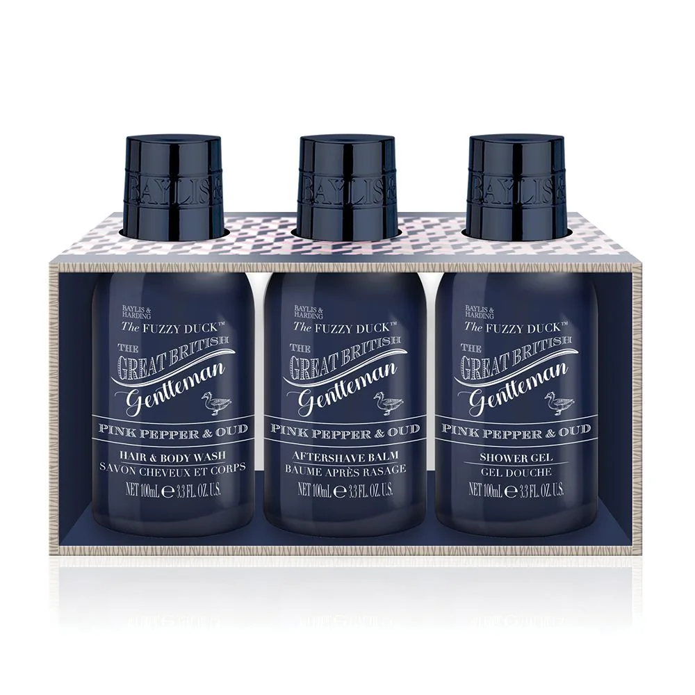 Baylis & Harding Růžový pepř a Oud pánská sada péče o tělo 3 ks