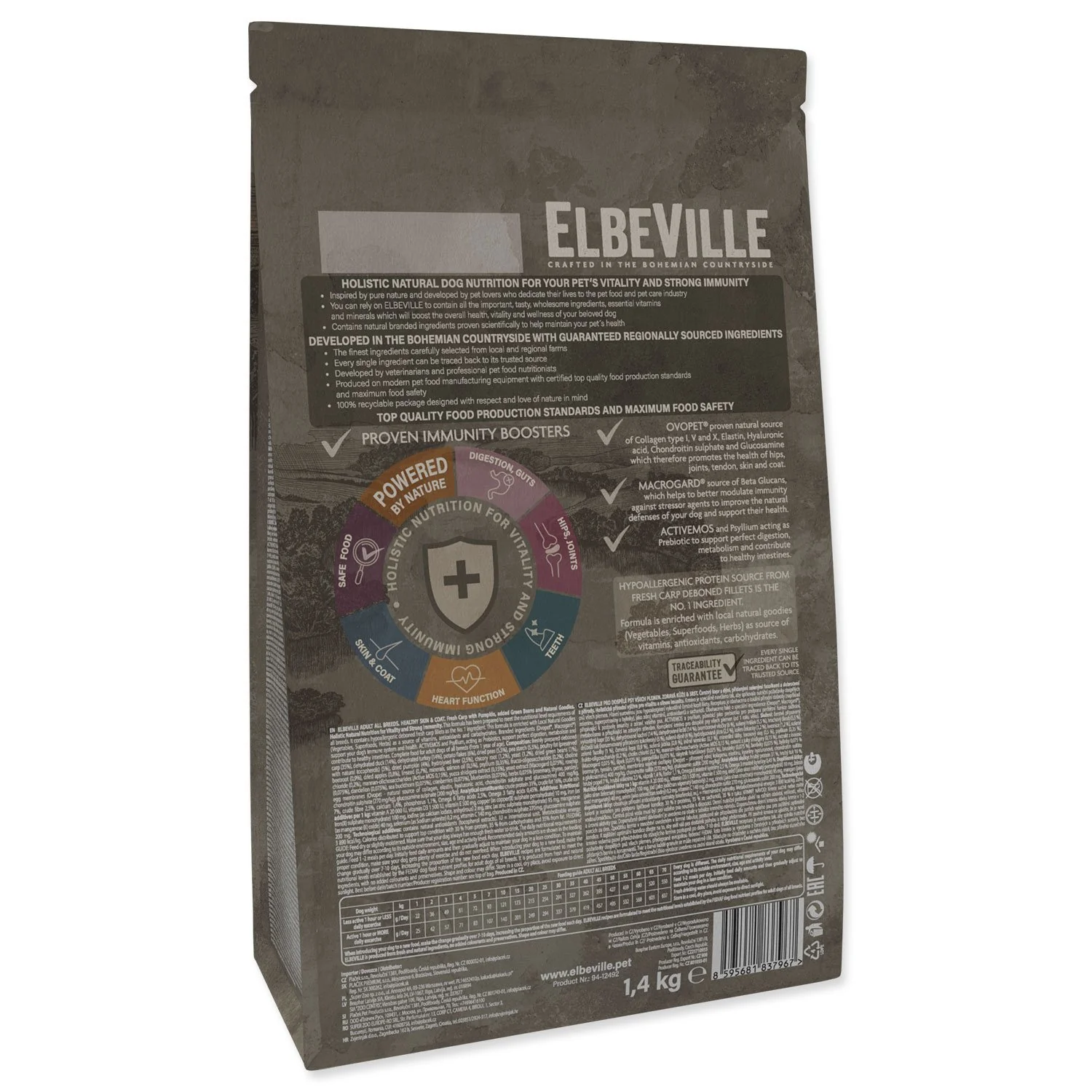 ELBEVILLE Krmivo Adult All Breeds Healthy Skin and Coat Fresh Carp 1,4kg