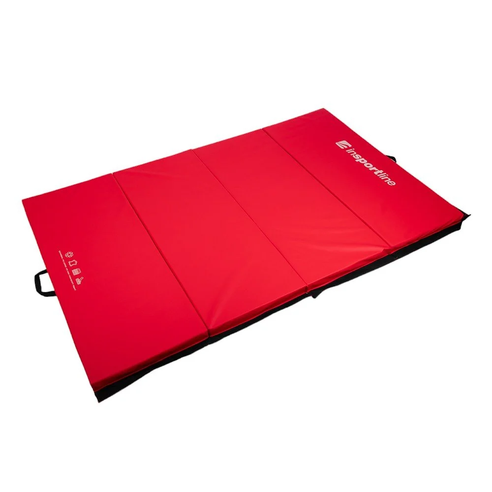 inSPORTline Skládací gymnastická žíněnka Kvadfold 200x120x5 cm černá