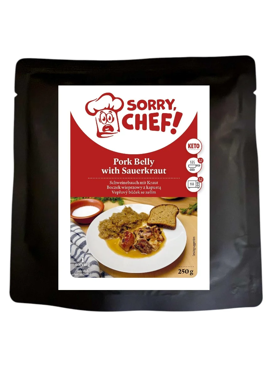 Sorry Chef Hotové jídlo Bůček s bílým zelím KETO 2x 250 g, výhodné balení (500 g)