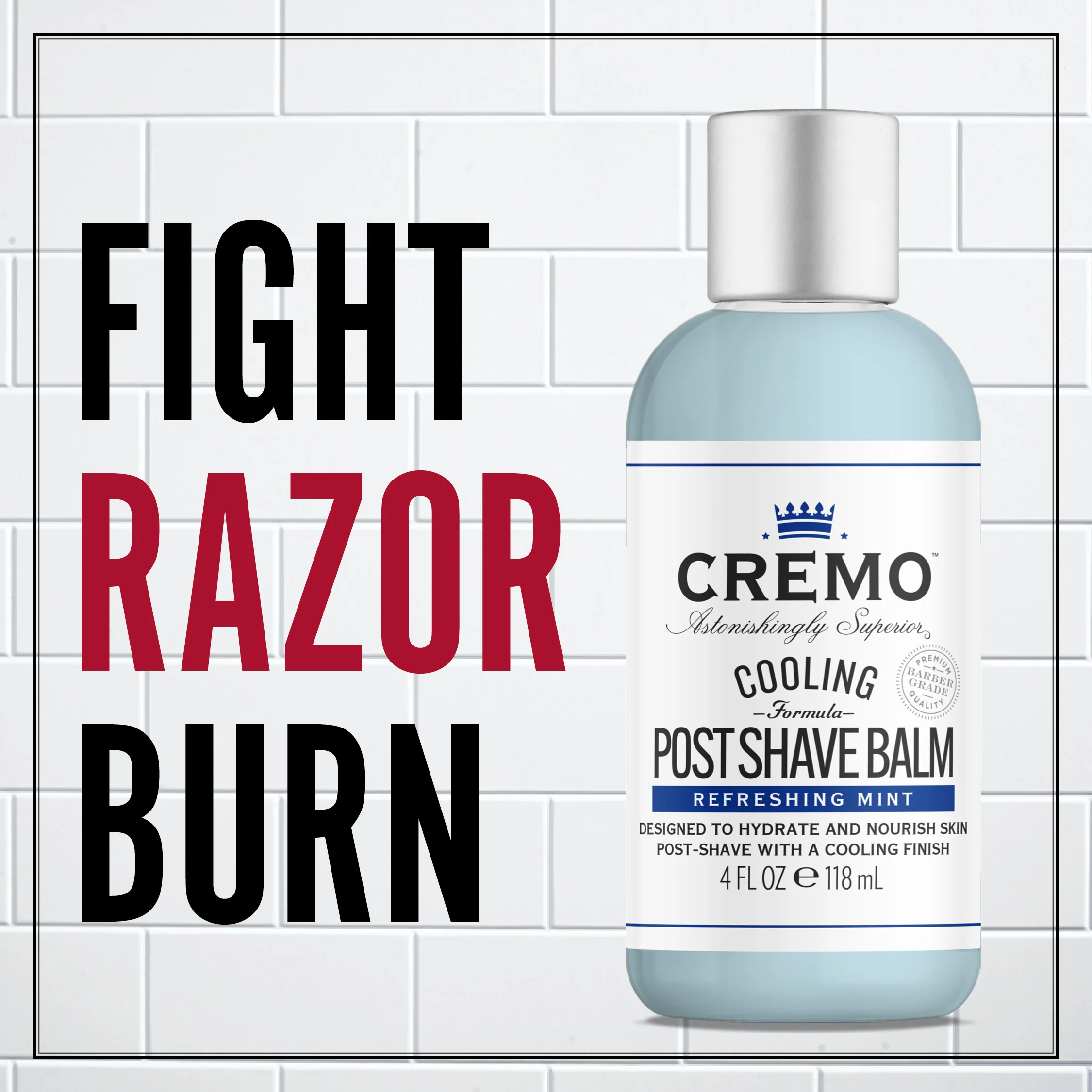 Cremo Refreshing Mint balzám po holení pro muže 118 ml