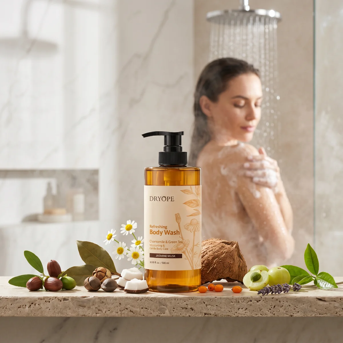 DRYOPE Jasmine Musk osvěžující body wash 500 ml