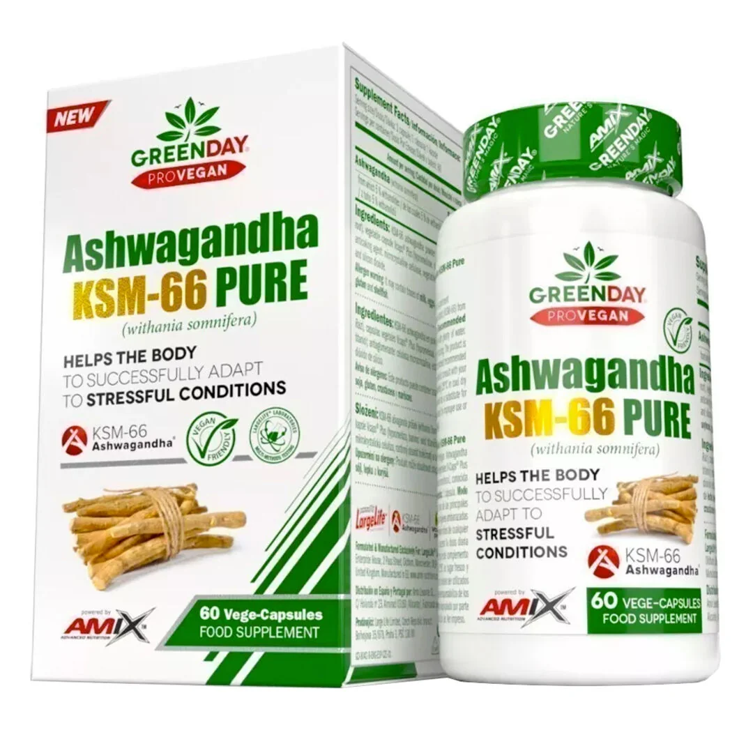 Amix Nutrition ProVegan Ashwagandha KSM-66 Pure - 60 kapslí
