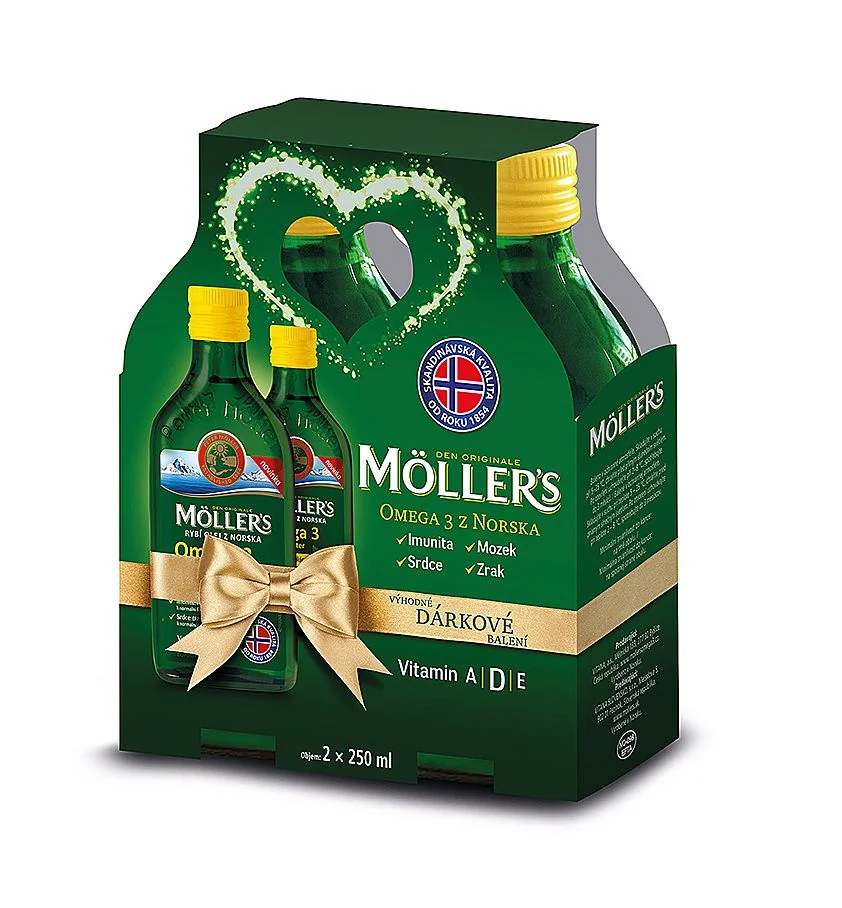 Mollers Omega 3 citron dárkové balení 2x250 ml