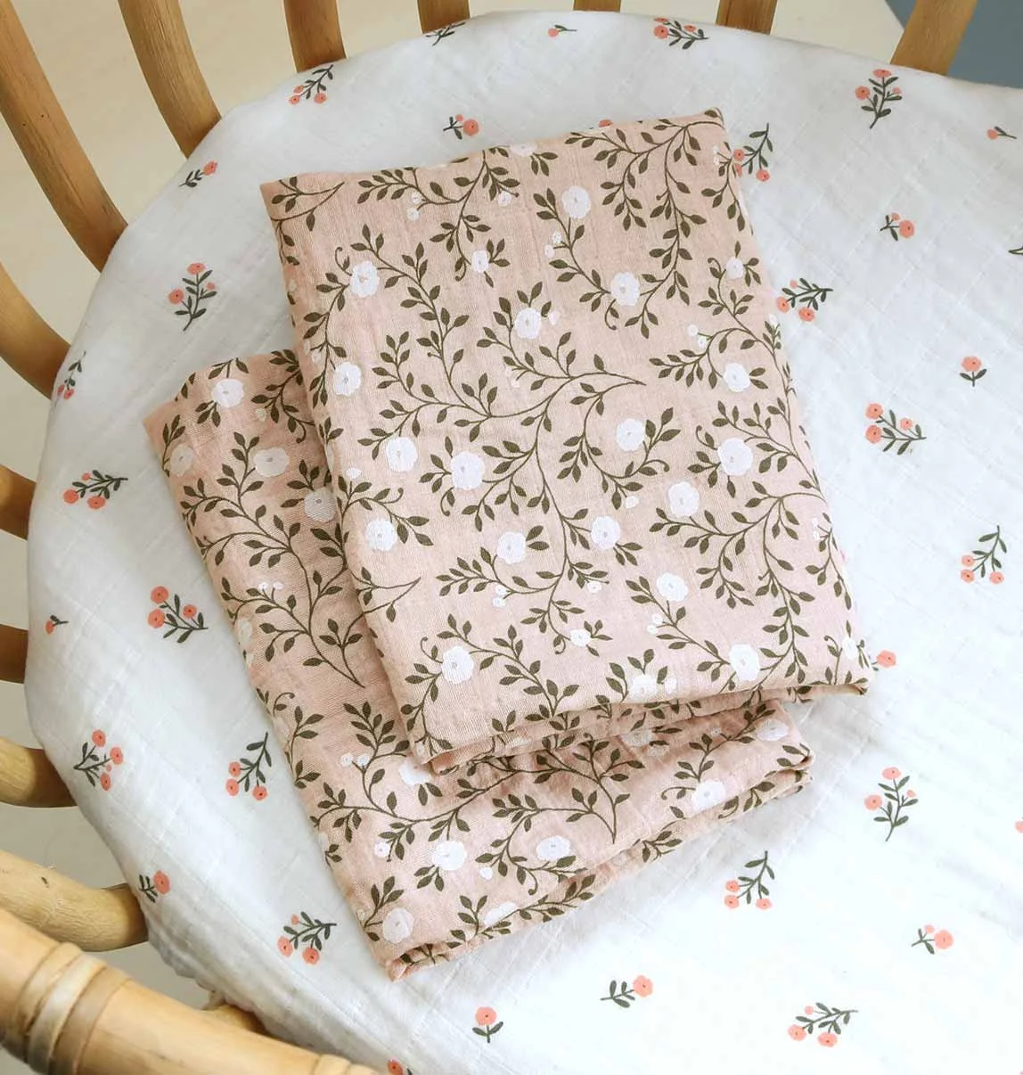 A Little Lovely Company Mušelínové plenky, blossom - dusty pink