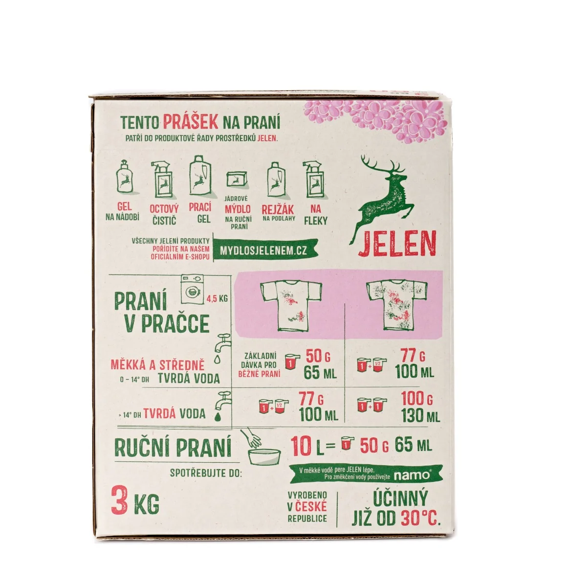 Jelen Prací prášek s vůní šeříku 3 kg