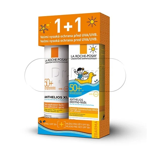 Balíček LA ROCHE-POSAY Anthelios SPF50+ sprej 200ml + ZDARMA dětské mléko SPF50+ 100ml