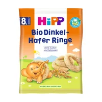 Hipp SUŠENKY BIO Špaldovo-ovesné prstýnky