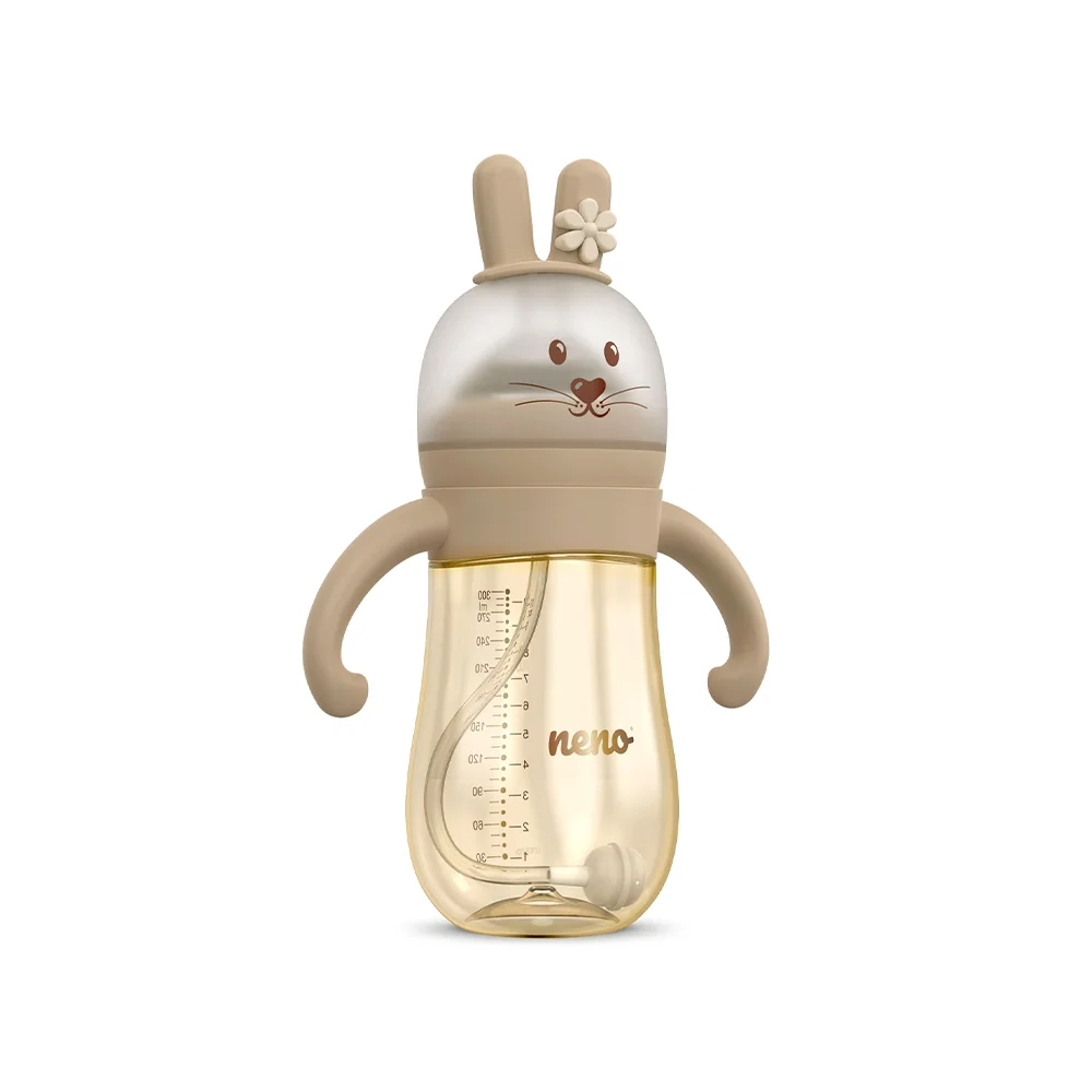 Neno Kojenecká láhev Mio 3v1 6m+ 300 ml 1 ks hnědá
