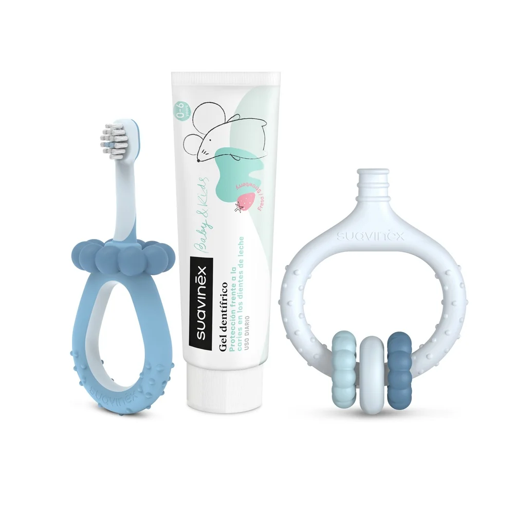 Suavinex Sada na ústní hygienu 3 ks modrá