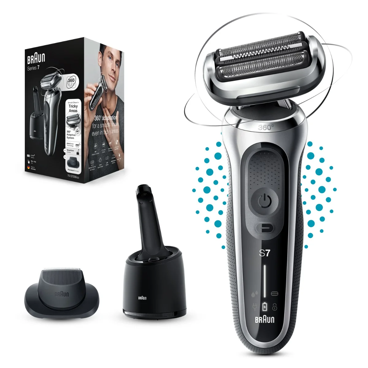 Braun Series 7 71-S7200cc pánský holicí strojek silver