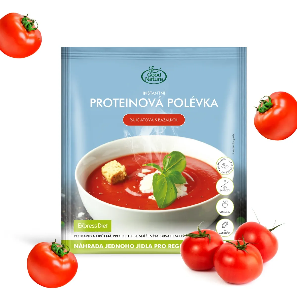 Express Diet Proteinová polévka rajčatová s bazalkou 60 g