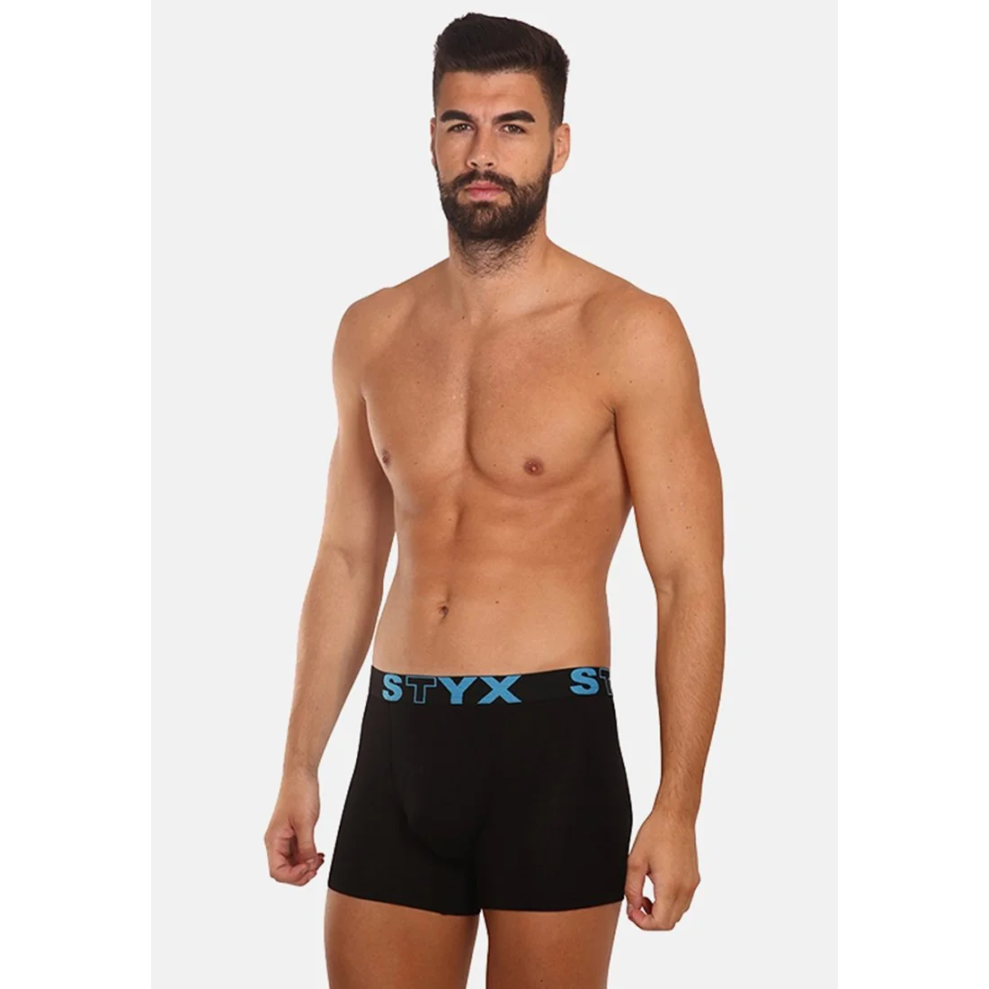 Styx Pánské boxerky long sportovní guma černé (U961) L