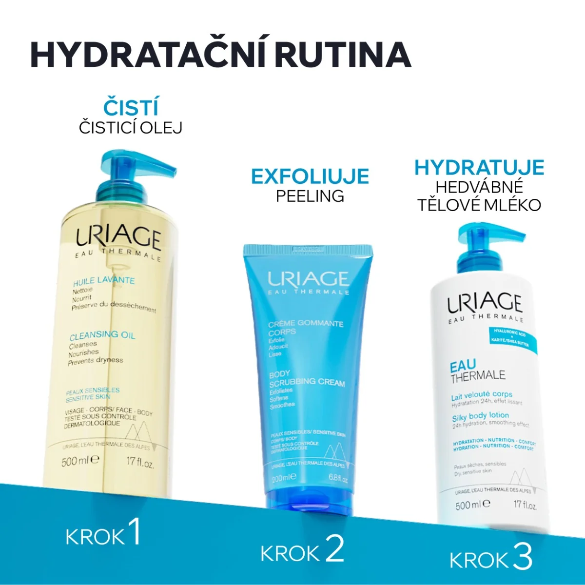 Uriage EAU Thermale Hydratační tělové mléko 200 ml